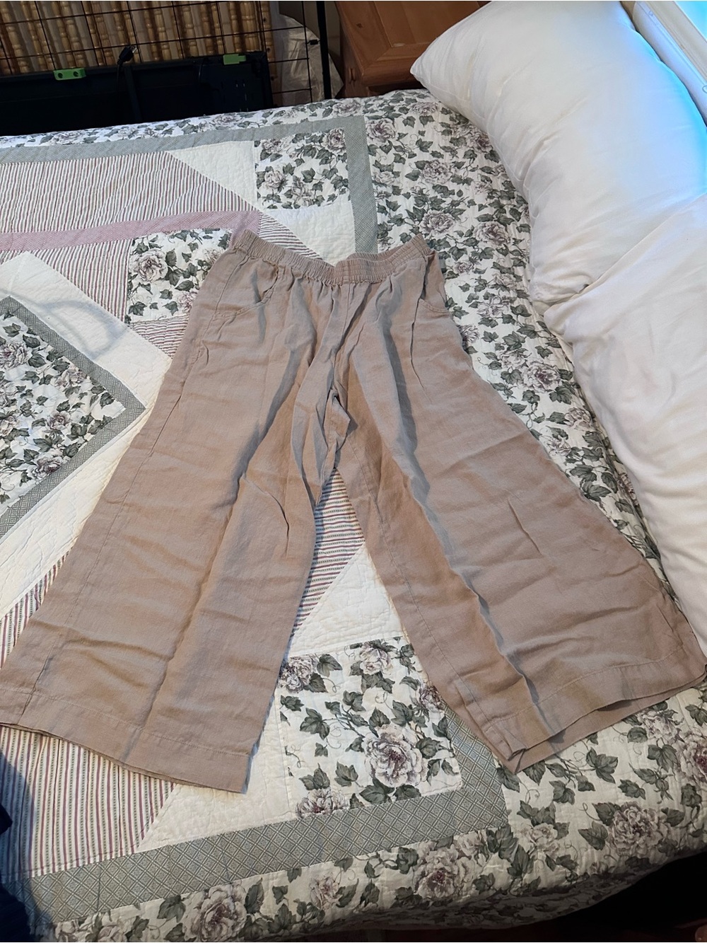 Linenfox wide leg crop pants